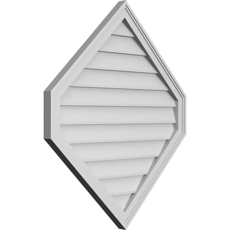 Ventilé vertical à pignon vertical 11/12 po, H 36 po x l 32 po x P 1,5 po
