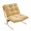 Chaise d'appoint rembourrée moderne avec coussin moelleux, fauteuil d'appoint confortable à structure en métal chromé pour un usage domestique multi-scène-1812772942