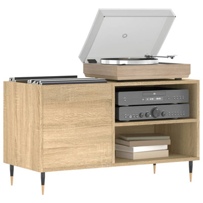 vidaXL Record Cabinet Engineered Wood 33.3 x 15.0 x 18.9 in by VidaXL