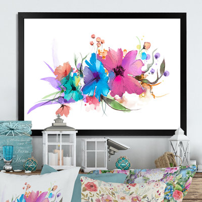 «Mauve à turquoise», reproduction de cadre flottant sur toile