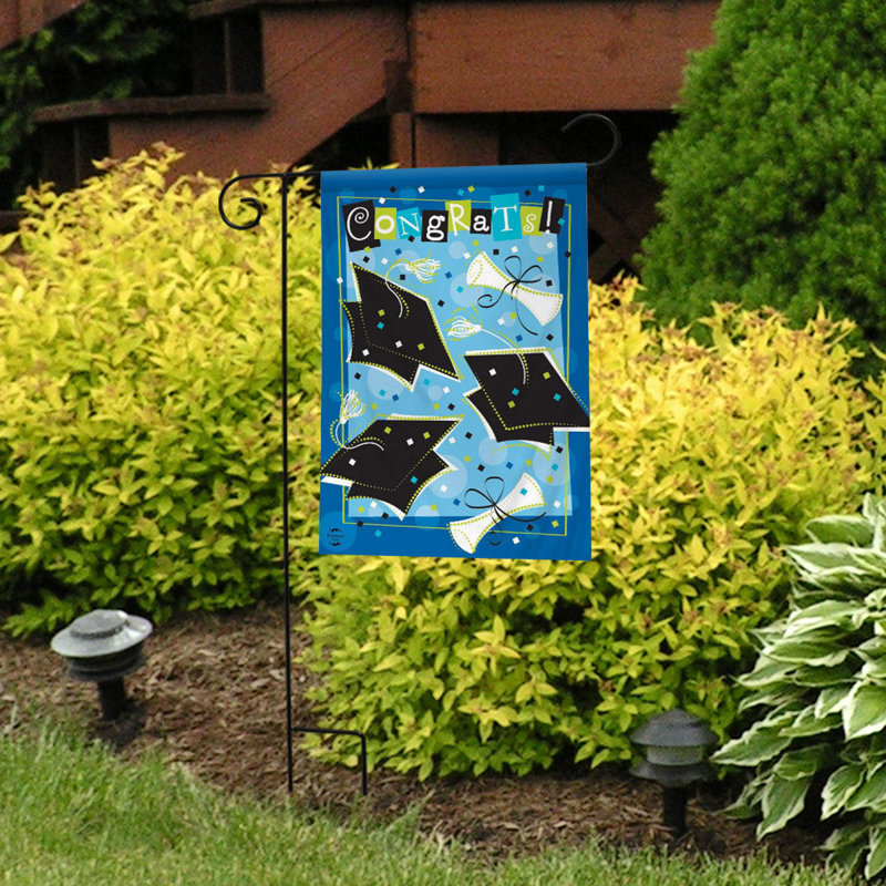 Drapeau de jardin Graduation Celebration, Bleu