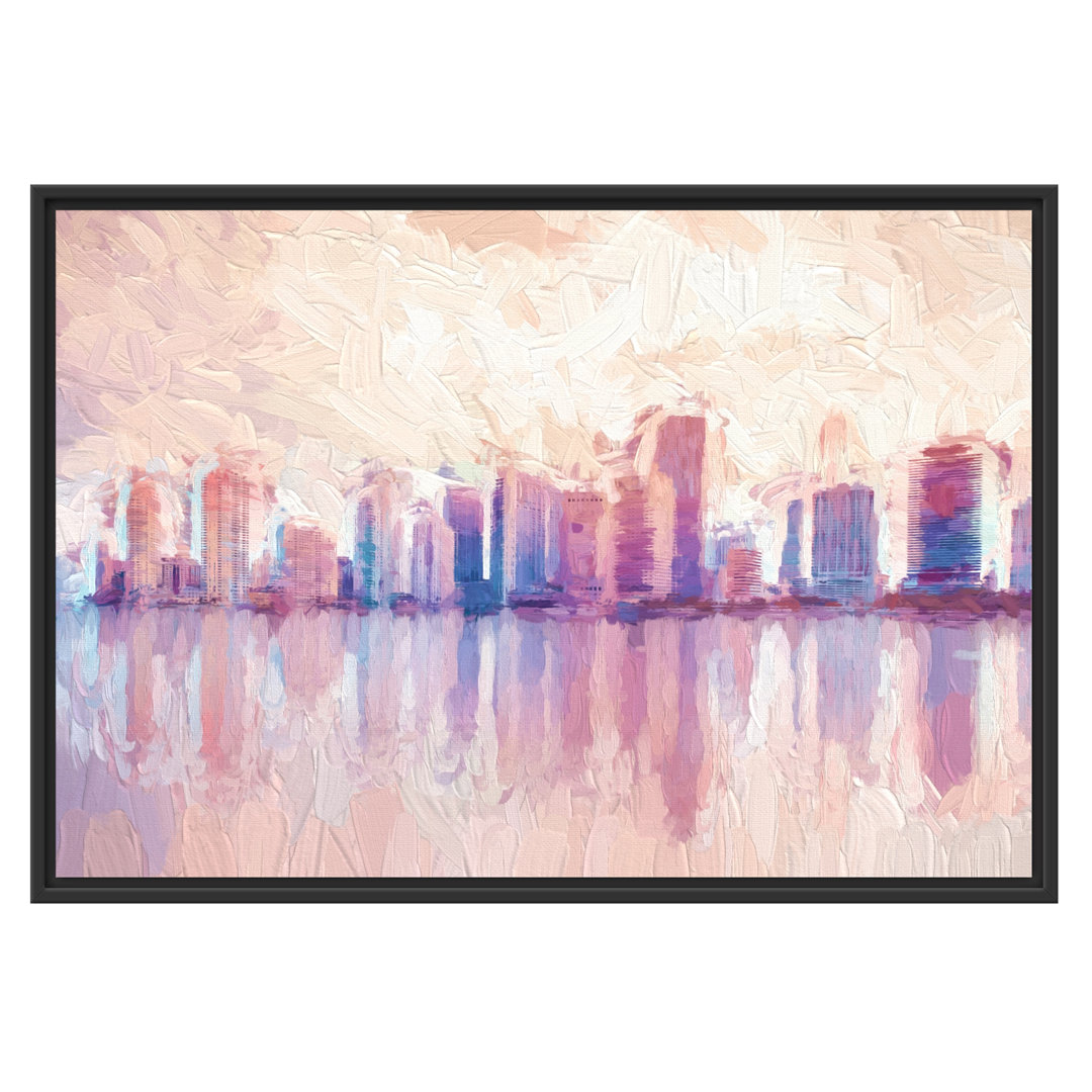 Gerahmtes Wandbild Miami Florida Skyline