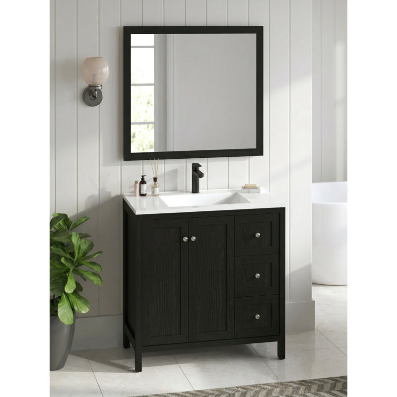 Meuble-lavabo simple 35,43 po avec comptoir d'évier