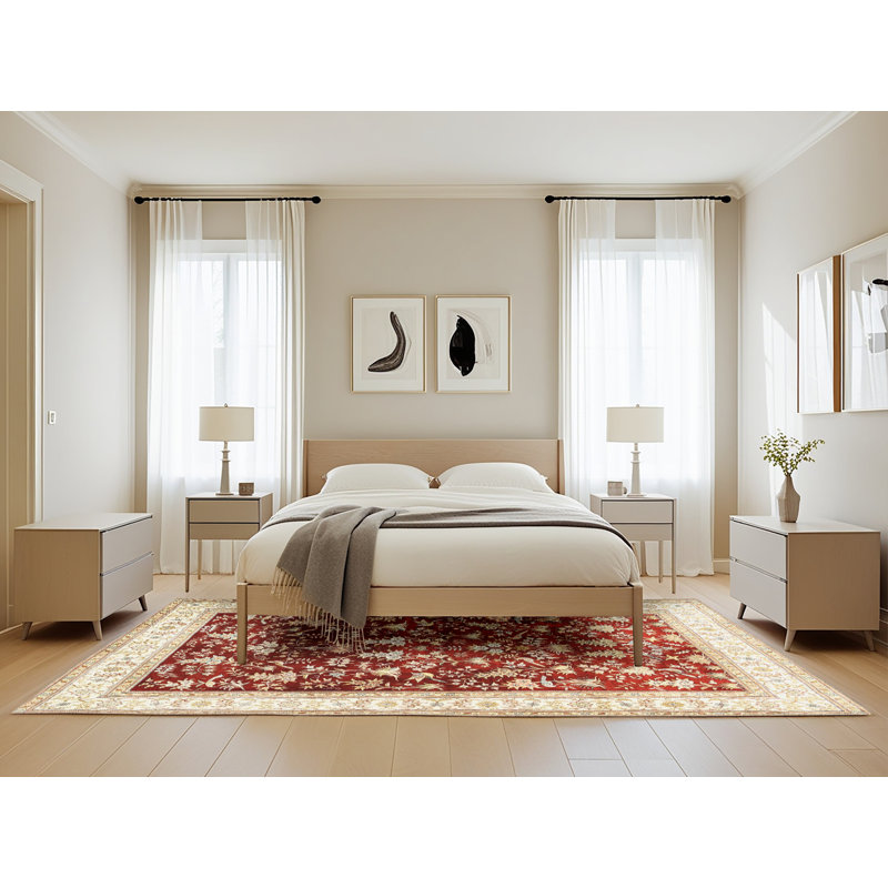 Awais Floral Indoor Rug, Rectangle 5' x 8'