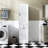 White Laundry Cabinet With Practical Storage Solutions For Daily Use Design And Compartment