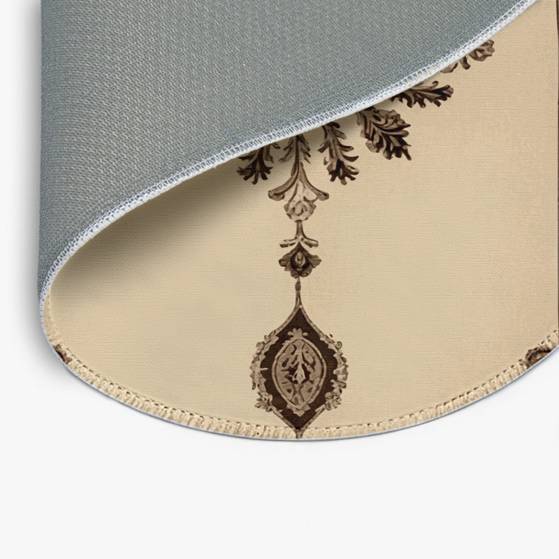 Tapis d'intérieur et d'extérieur brun français, Rond 5 pi