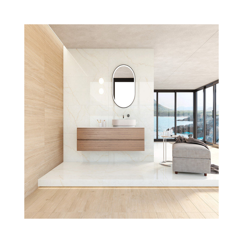 Elba Maple 24X48 Fluted Porcelain Wall/Floor Tile (2 TILES PER BOX), Elba Maple