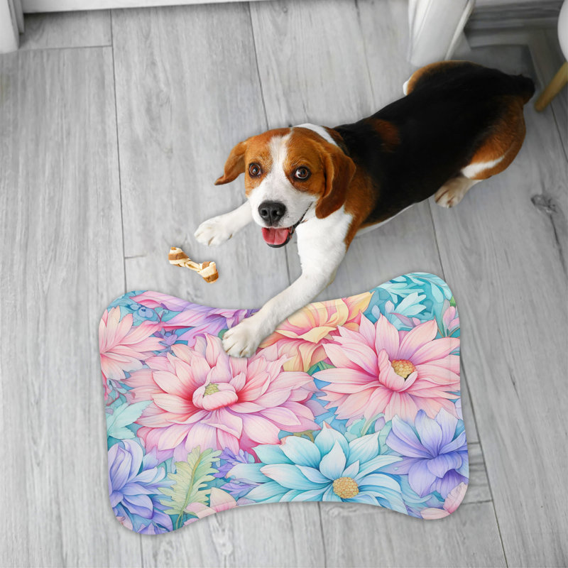 Doux aquarelles douces - Tapis d'alimentation en os 1 pièce