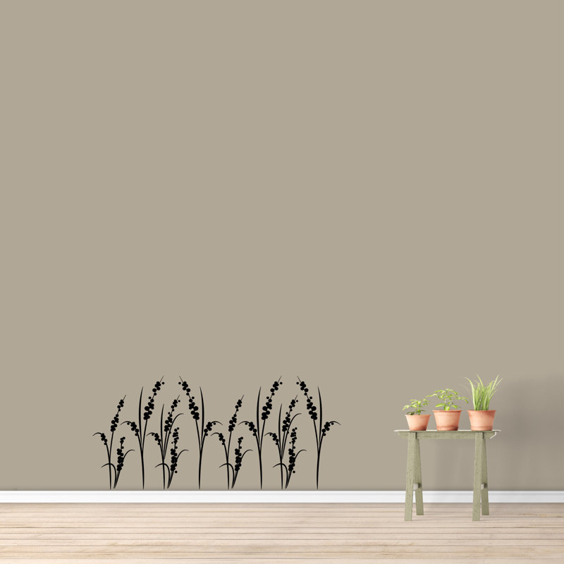 Décalcomanie murale Blossom Grass, Noir