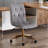 Ergonomic Velvet Armless Swivel Adjustable Height Office Task Chair-1336767009