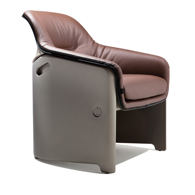 Upholstered Accent Chair, Black, Pearl mouse grey, Black