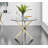 Tierra Luxury Metal and Glass Round Dining Table - Modern Statement Design-88900951-48728157