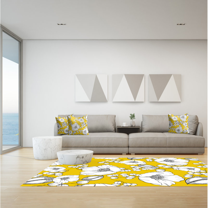 Galip Floral Area Rug, Rectangle 140 x 200cm