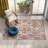 Rippeon Vintage Medallion Power Loom Performance Brown Rug-540619598