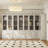 Lizann 71'' H X 126'' W 4-Drawer Modular Bookcase With Frosted Glass Doors