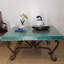 Mid-Century Modern Large Square Hammer Copper Table