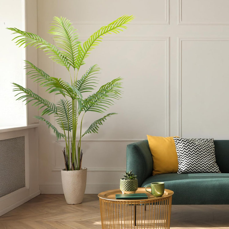 Palmier faux sagou de 63 pouces de style pot B en vert