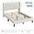 Multi-sized Upholstered Bed Frame with Channel Tufted Headboard-97872334-124323809