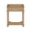 Table de chevet de style rétro avec tiroir et tablette ouverte pour chambre à coucher, table de chevet avec pieds tournés et poignée en métal
