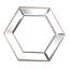 Miroir décoratif 20 po x 18 po en verre hexagonal, s'adaptant à divers thèmes intérieurs muraux modernes 20,7 x 1,6 x 17,9, convenant à plusieurs pièces-20911033