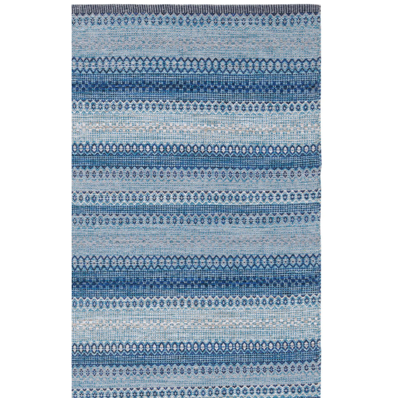 Kilim Flat Weave Cotton Geometric Rug, Rectangle 3' x 5'