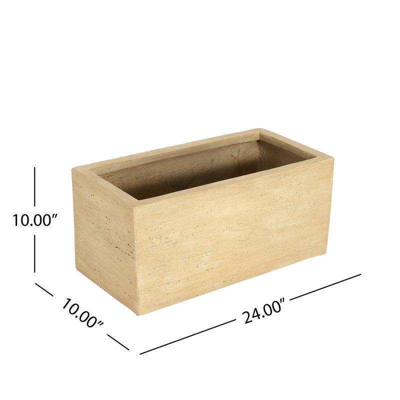 Boîte à fleurs brun antique faite à la main, structure rectangulaire de 24 pouces de largeur, 10 profondeurs et hauteur, drainage avec bouchon 24 x 10 x 10 pouces, finition, sans assemblage, trou pour la cour