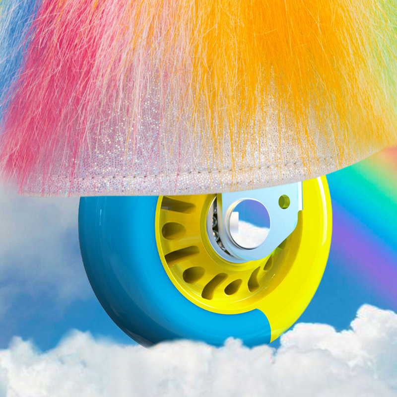 Unicorn Ride On Toy Rainbow Model X, 29.9" H x 12.8" W x 30.7" D