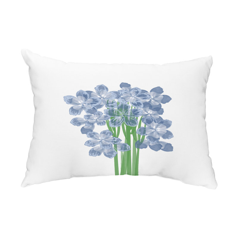 Florpalida Outdoor Rectangular Pillow Cover & Insert, Blue