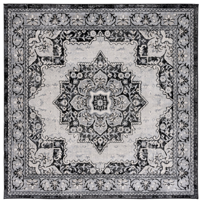 Daral Performance Oriental Rug, Square 6'7"