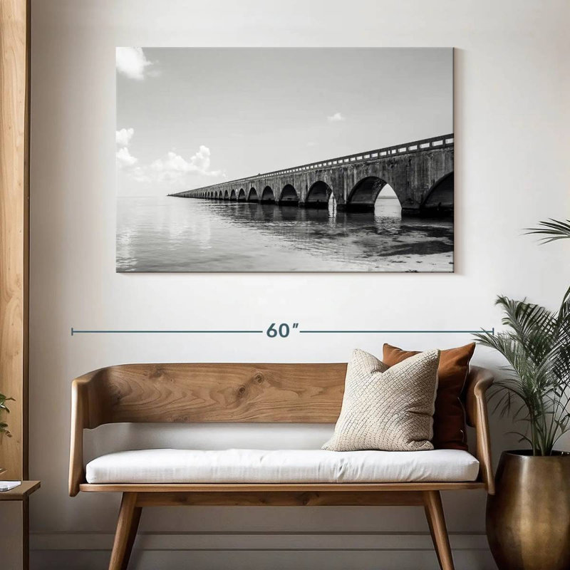 Lilie Seven Mile Bridge Monochrome, 32" H x 48" W