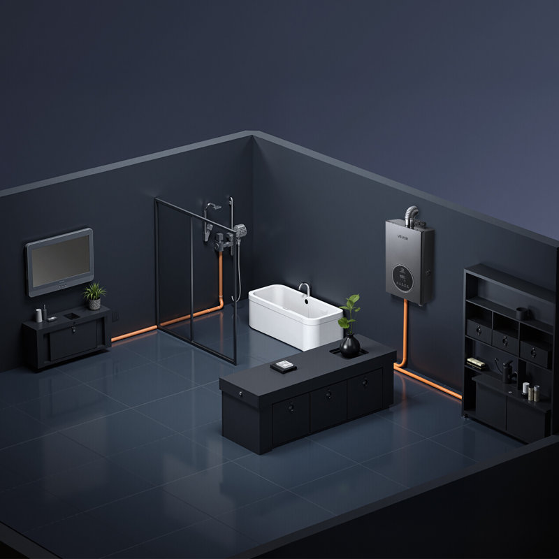 Chauffe-eau au propane sans réservoir 4,3 gallons avec contrôle de température intelligent 100 000 BTU