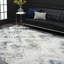 Chevron Cream Blue Grey Area Rug-750671888