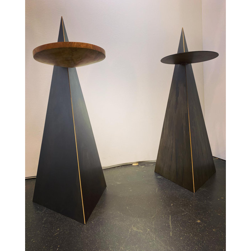 Peak/Plateau Solid Wood Top End Table
