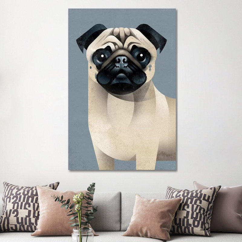 Pug by Dieter Braun - Print on Canvas, Wrapped Canvas, 101.6 cm H x 66.04 cm W x 3.175 cm D