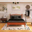 Grand lit plateforme en bois avec tête de lit en rotin et support en lattes de bois-501718162-501718167
