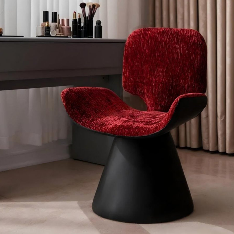 Swivel Accent Chair, Red/Black