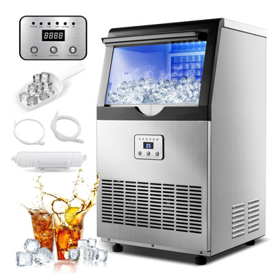 Machine à glaçons commerciale 90 lb / 24 H, autonettoyante, sous le comptoir / autoportante