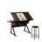 Adjustable Drafting Desk With Stool And 2 Drawers For Home Office-2024053669