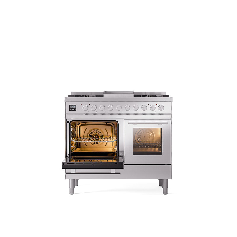 ILVE Professional Plus II 40 in Dual Fuel Range, Liquid Propane, Stainless Steel