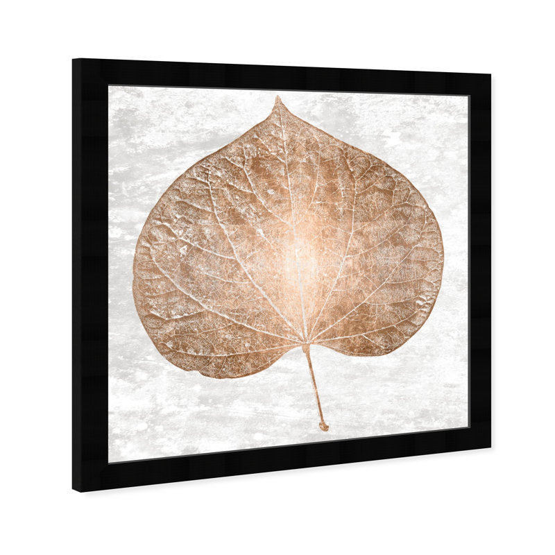 Cercis, feuille de cuivre rétro, arbre moderne Cercis bronze moderne - cadre photo, impression, H 32 po x l 32 po x P 1,75 po