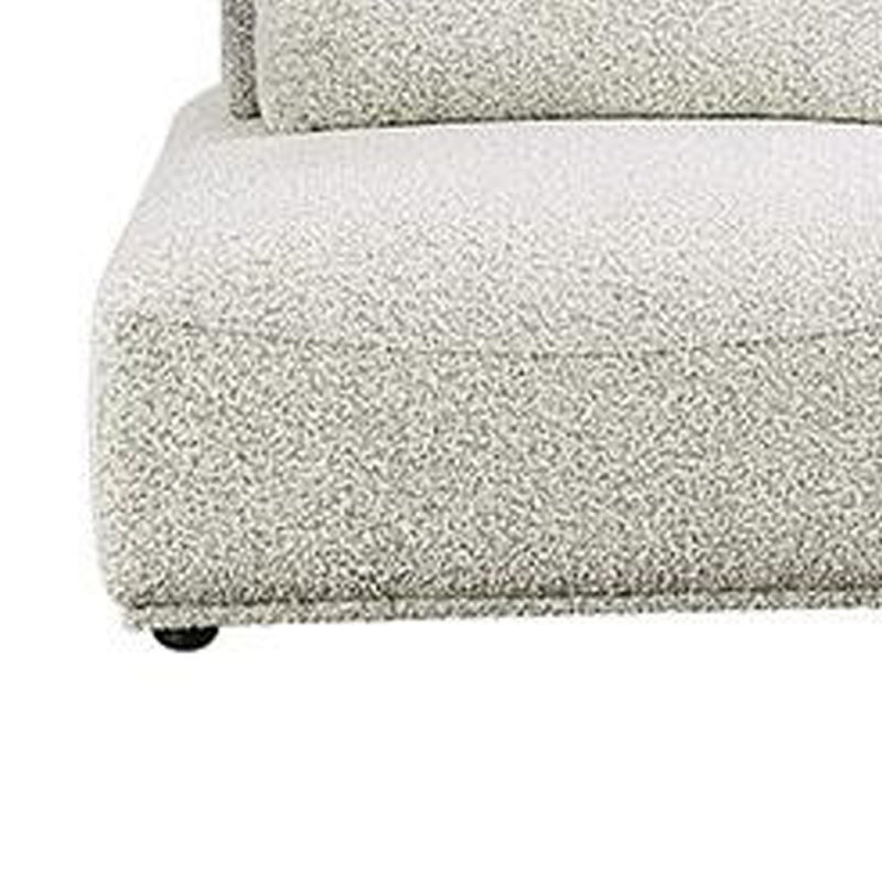 Canapé modulaire courbé 2 places, chenille, dossier réglable Stavan, Boucle gris clair