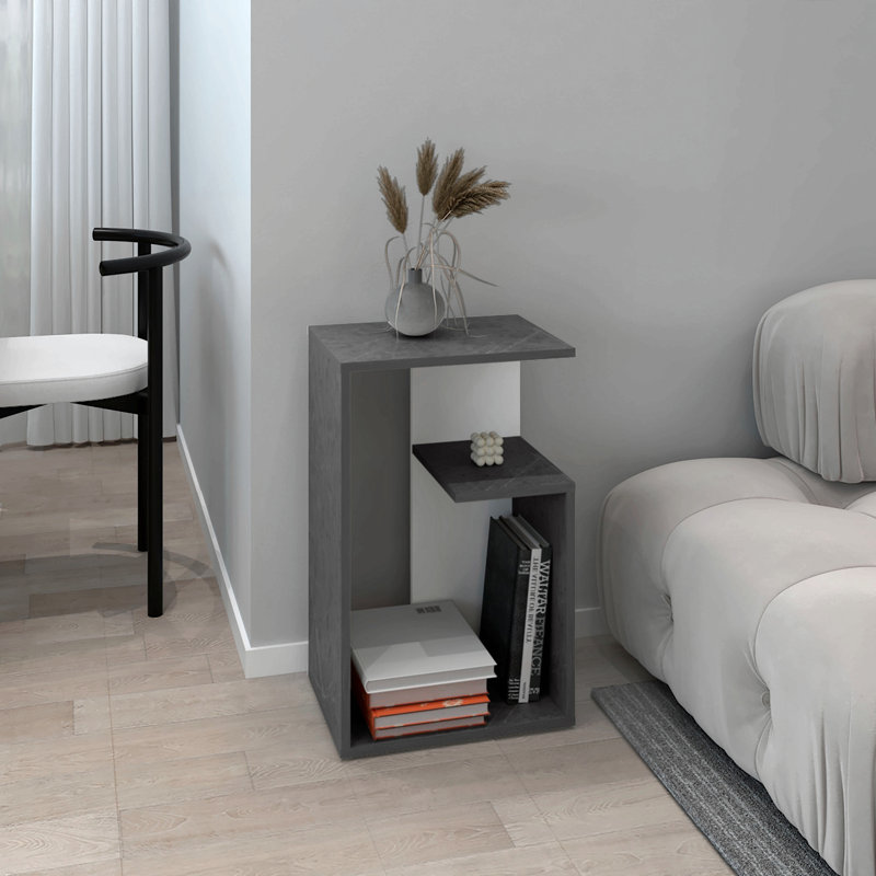 Side Table 25" H, 1 Shelf