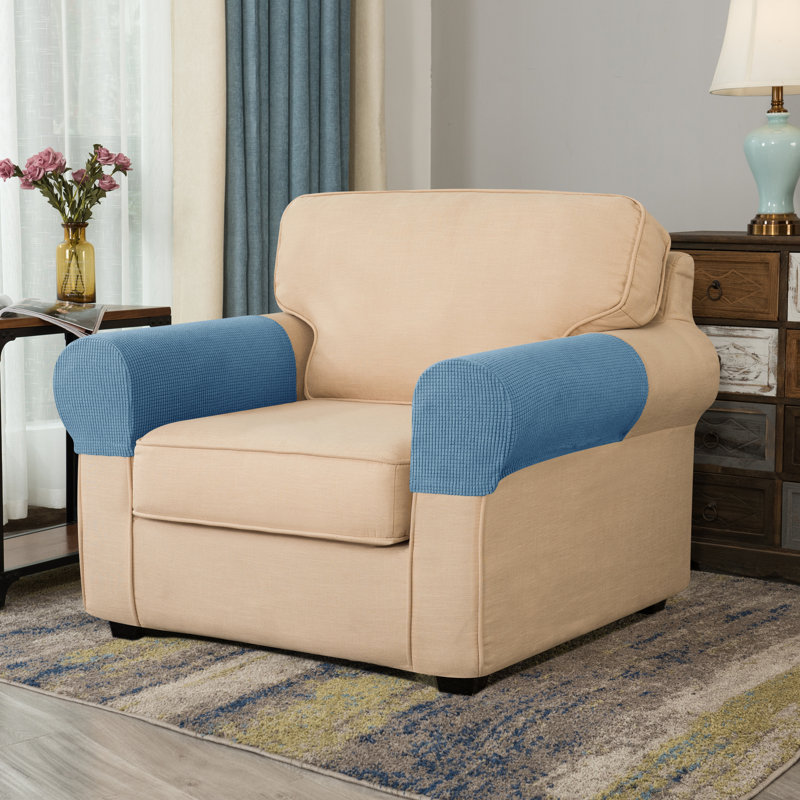Housse pour fauteuil à coussins carrés Arainy, Bleu denim