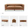 Brinna Contemporary 84" Upholstered Button-tufted Sofa with Metal Legs