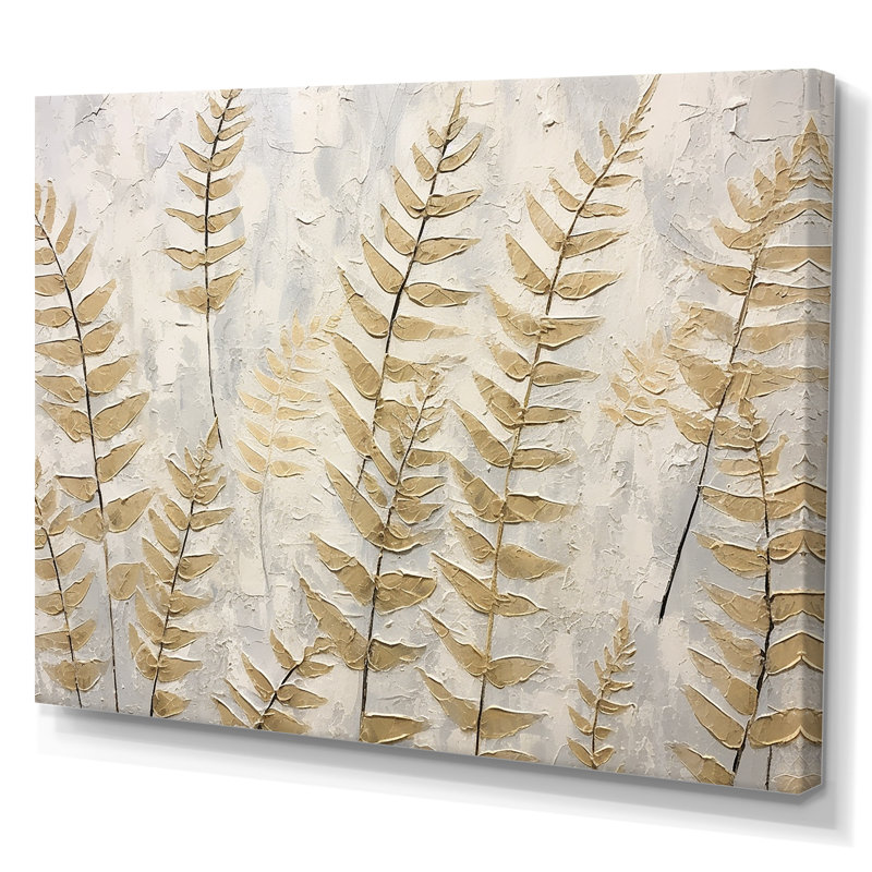Golden Ferns Silent Symphony VI sur impression sur toile, Toile tendue, H 24 po x l 32 po x P 1,5 po
