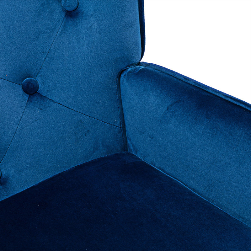 Fauteuil capitonné de 40,16 po de largeur et demi, Polyester marine