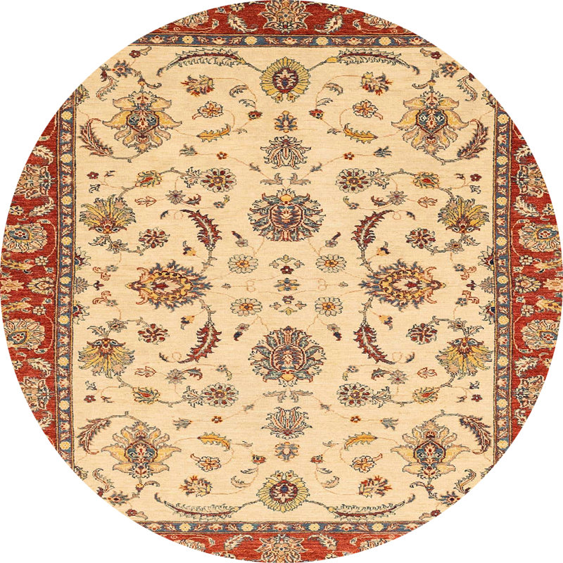 Abstract Indoor Rug, Round 7'