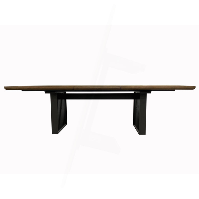 Table à double piédestal au fini latté