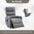 Heat Massage Manual Recliner Chair With Rocker And Swivel In Fabric For Living Room-951928855