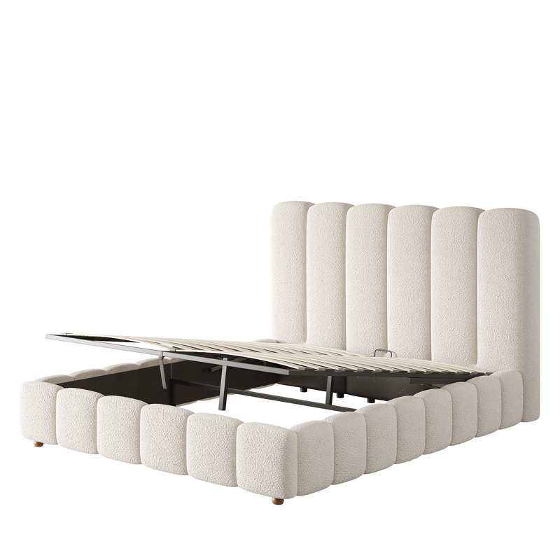 Upholstered Ottoman Storage Bed, Double (4'6)